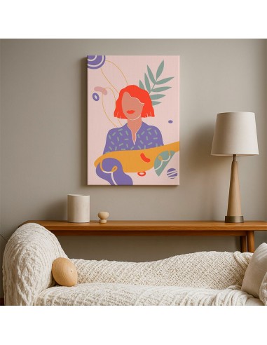Cuadro Abstracto Mujer 35x50cm Lienzografía Diseño 0259