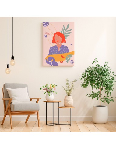 Cuadro Abstracto Mujer 35x50cm Lienzografía Diseño 0259