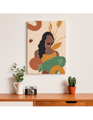 Cuadro Abstracto Mujer 35x50cm Lienzografía Diseño 0260