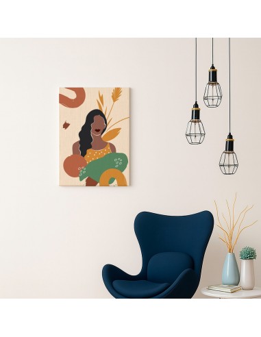 Cuadro Abstracto Mujer 35x50cm Lienzografía Diseño 0260