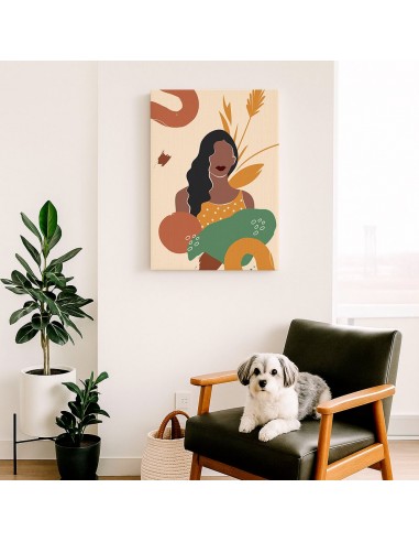 Cuadro Abstracto Mujer 35x50cm Lienzografía Diseño 0260