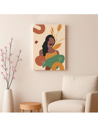 Cuadro Abstracto Mujer 35x50cm Lienzografía Diseño 0260
