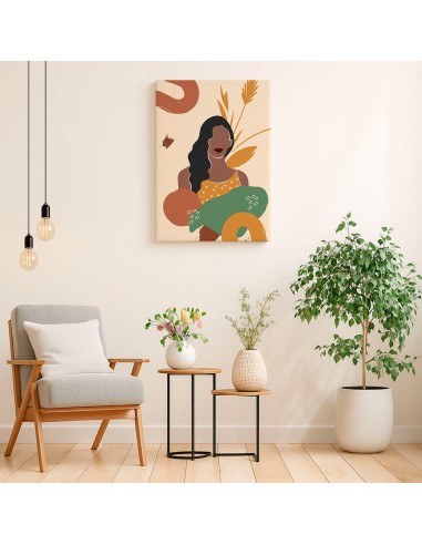 Cuadro Abstracto Mujer 35x50cm Lienzografía Diseño 0260