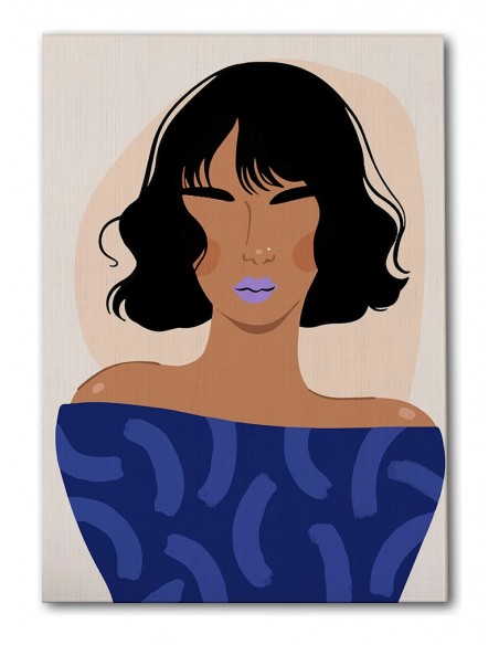 Cuadro Abstracto Mujer 35x50cm Lienzografía Diseño 0261