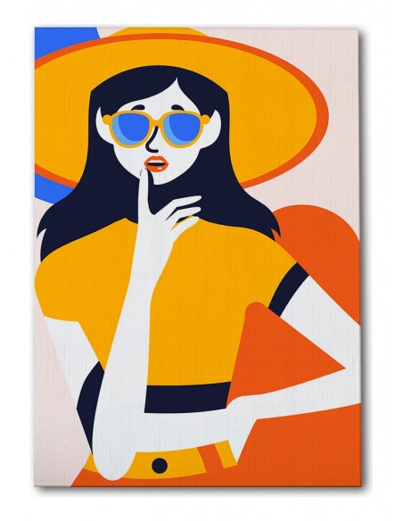 Cuadro Abstracto Mujer 35x50cm Lienzografía Diseño 0263