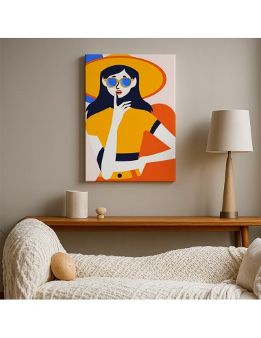 Cuadro Abstracto Mujer 35x50cm Lienzografía Diseño 0263