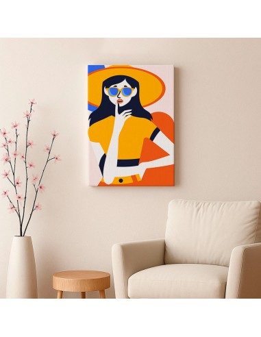 Cuadro Abstracto Mujer 35x50cm Lienzografía Diseño 0263