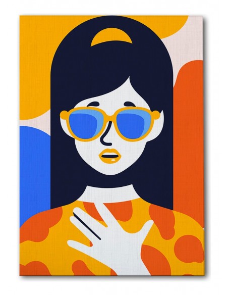 Cuadro Abstracto Mujer 35x50cm Lienzografía Diseño 0264