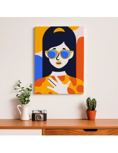Cuadro Abstracto Mujer 35x50cm Lienzografía Diseño 0264 2