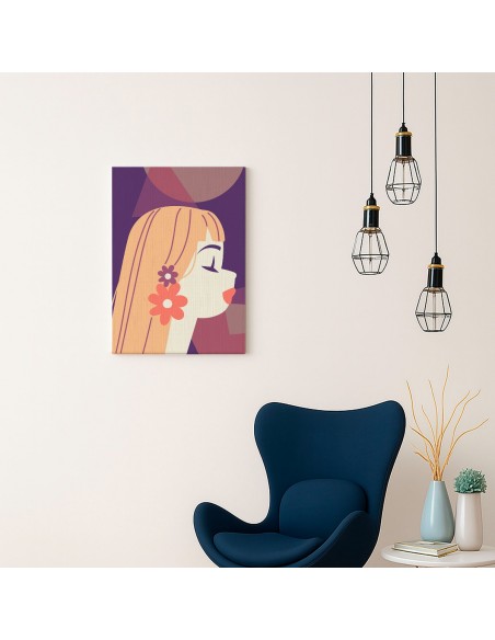 Cuadro Abstracto Mujer 35x50cm Lienzografía Diseño 0265