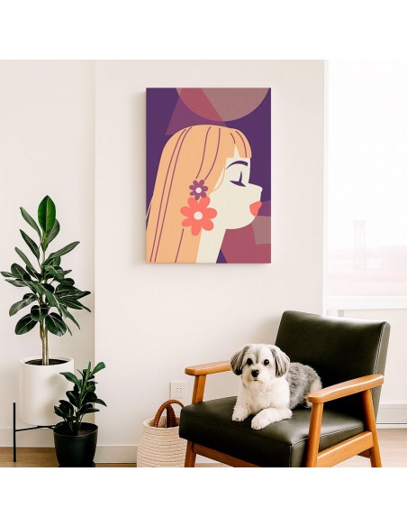 Cuadro Abstracto Mujer 35x50cm Lienzografía Diseño 0265