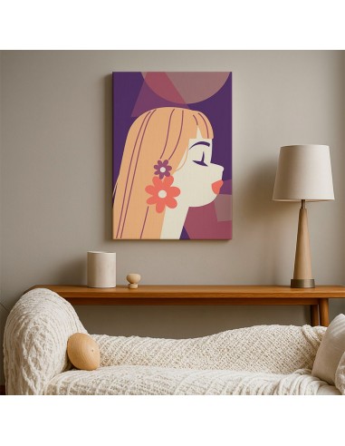 Cuadro Abstracto Mujer 35x50cm Lienzografía Diseño 0265