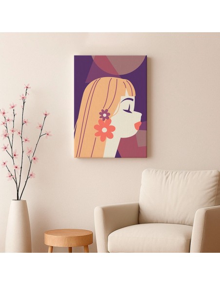 Cuadro Abstracto Mujer 35x50cm Lienzografía Diseño 0265