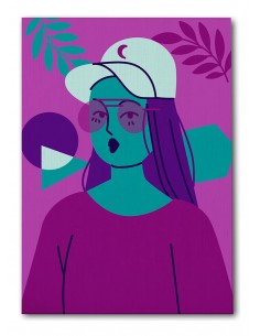 Cuadro Abstracto Mujer 35x50cm Lienzografía Diseño 0266