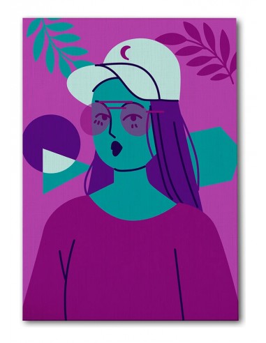 Cuadro Abstracto Mujer 35x50cm Lienzografía Diseño 0266