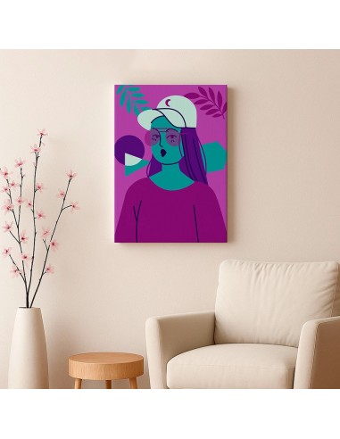 Cuadro Abstracto Mujer 35x50cm Lienzografía Diseño 0266