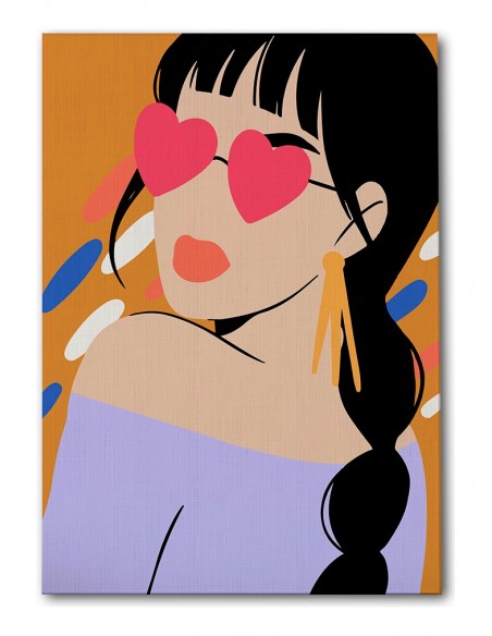 Cuadro Abstracto Mujer 35x50cm Lienzografía Diseño 0267