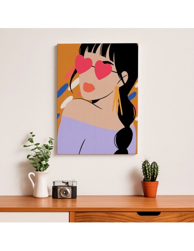 Cuadro Abstracto Mujer 35x50cm Lienzografía Diseño 0267