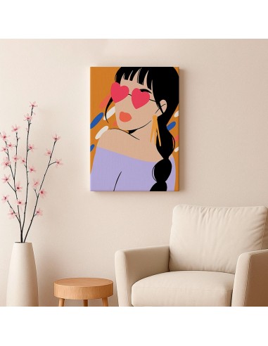 Cuadro Abstracto Mujer 35x50cm Lienzografía Diseño 0267