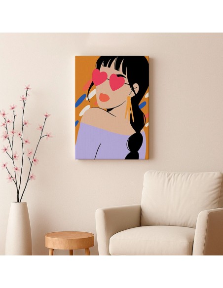Cuadro Abstracto Mujer 35x50cm Lienzografía Diseño 0267