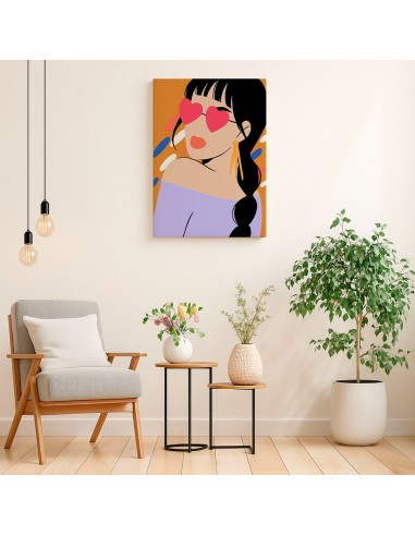Cuadro Abstracto Mujer 35x50cm Lienzografía Diseño 0267