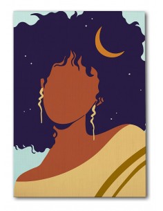 Cuadro Abstracto Mujer 35x50cm Lienzografía Diseño 0268