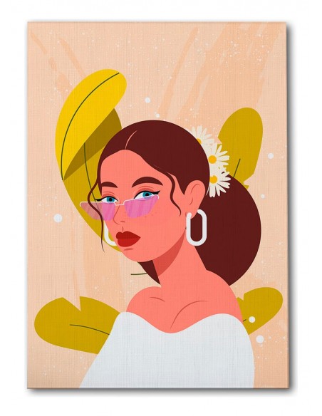 Cuadro Abstracto Mujer 35x50cm Lienzografía Diseño 0269