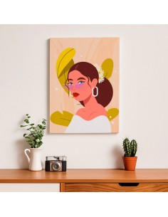 Cuadro Abstracto Mujer 35x50cm Lienzografía Diseño 0269 2