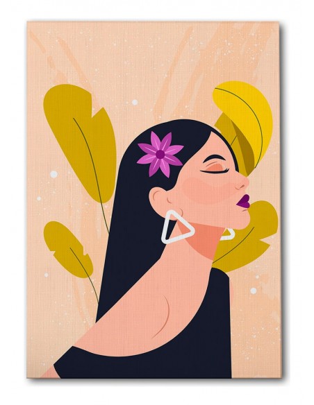 Cuadro Abstracto Mujer 35x50cm Lienzografía Diseño 0270