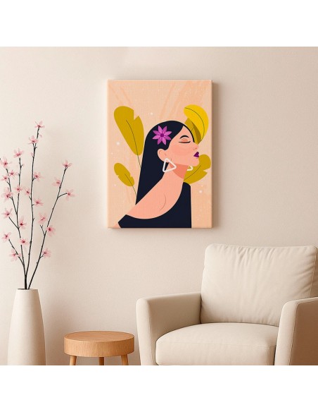 Cuadro Abstracto Mujer 35x50cm Lienzografía Diseño 0270