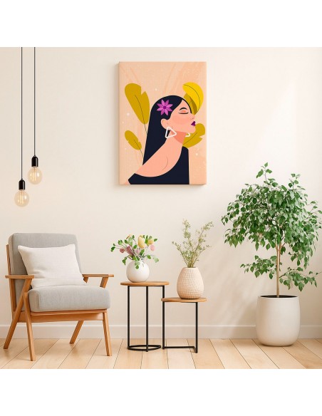 Cuadro Abstracto Mujer 35x50cm Lienzografía Diseño 0270