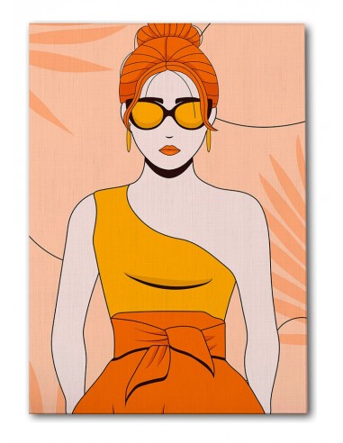 Cuadro Abstracto Mujer 35x50cm Lienzografía Diseño 0271