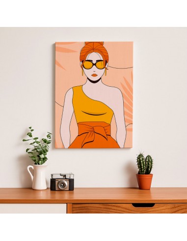 Cuadro Abstracto Mujer 35x50cm Lienzografía Diseño 0271