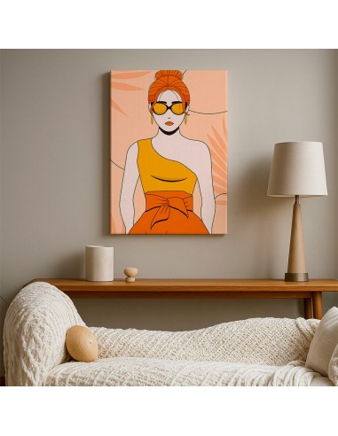 Cuadro Abstracto Mujer 35x50cm Lienzografía Diseño 0271