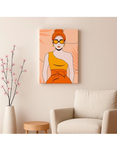Cuadro Abstracto Mujer 35x50cm Lienzografía Diseño 0271
