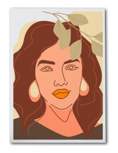 Cuadro Abstracto Mujer 35x50cm Lienzografía Diseño 0272