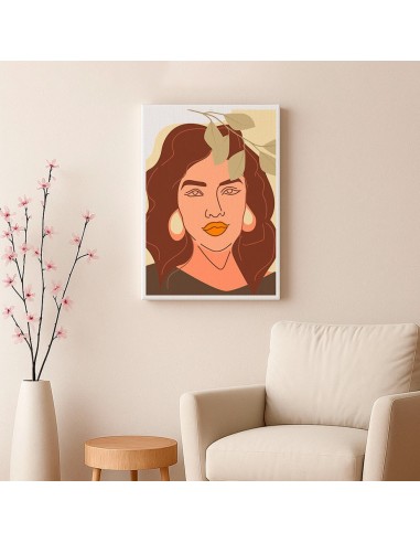 Cuadro Abstracto Mujer 35x50cm Lienzografía Diseño 0272