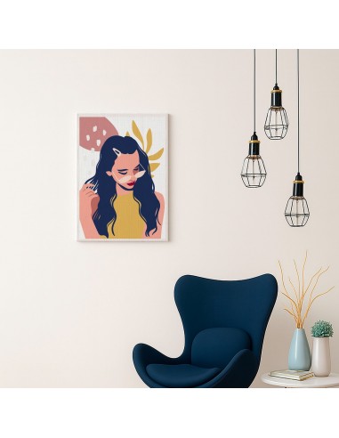 Cuadro Abstracto Mujer 35x50cm Lienzografía Diseño 0275