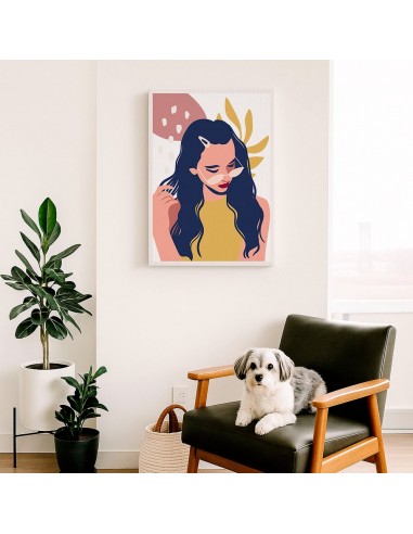 Cuadro Abstracto Mujer 35x50cm Lienzografía Diseño 0275