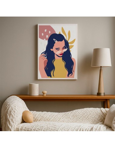 Cuadro Abstracto Mujer 35x50cm Lienzografía Diseño 0275