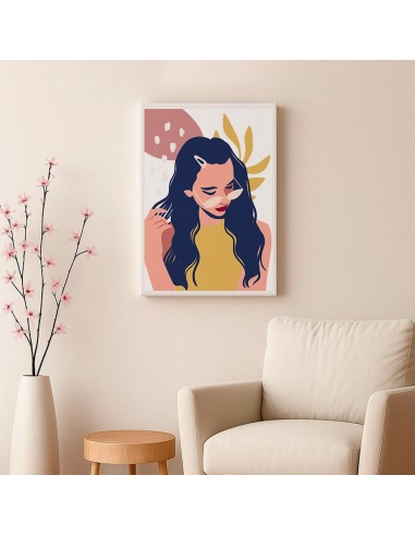 Cuadro Abstracto Mujer 35x50cm Lienzografía Diseño 0275