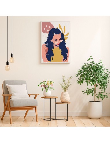 Cuadro Abstracto Mujer 35x50cm Lienzografía Diseño 0275