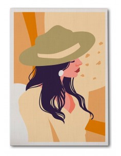 Cuadro Abstracto Mujer 35x50cm Lienzografía Diseño 0276