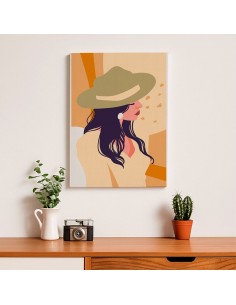 Cuadro Abstracto Mujer 35x50cm Lienzografía Diseño 0276 2