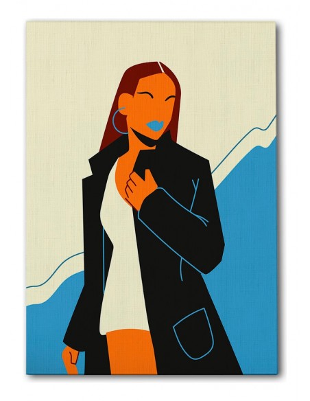 Cuadro Abstracto Mujer 35x50cm Lienzografía Diseño 0279
