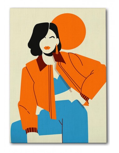 Cuadro Abstracto Mujer 35x50cm Lienzografía Diseño 0280