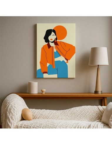 Cuadro Abstracto Mujer 35x50cm Lienzografía Diseño 0280