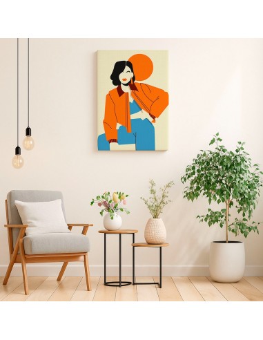 Cuadro Abstracto Mujer 35x50cm Lienzografía Diseño 0280