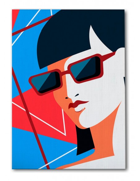 Cuadro Abstracto Mujer 35x50cm Lienzografía Diseño 0281