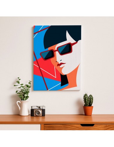 Cuadro Abstracto Mujer 35x50cm Lienzografía Diseño 0281